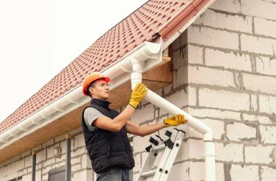 Pose et remplacement de gouttières à Lannédern